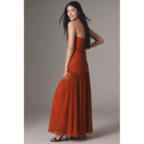 NWT Size 8 - Hutch Red Strapless Drop-Waist Maxi Dress (NWT US$ 238) - Picture 4 of 16